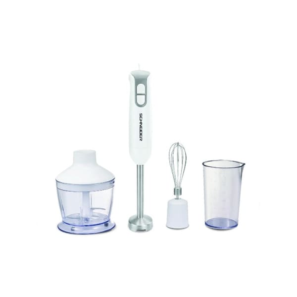 Mixeur plongeant SCHNEIDER 3en1 -400W Blanc & Inox (SCHMIX400) Mixeur plongeant SCHNEIDER 3en1 -400W Blanc & Inox (SCHMIX400)